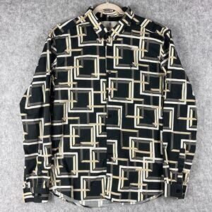 Father Sons Shirt Mens XL Stretch Slim Fit Geometric Button Down Long Sleeve